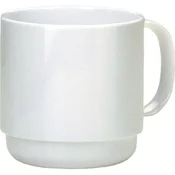 Ornamin plastična skodelica 250 ml, bela