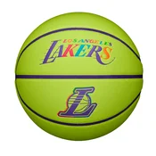 Wilson NBA TEAM NEON LOS ANGELES LAKERS, košarkaška lopta, zelena WZ4037404XB+