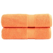 vidaXL Premium brisače SOLUND 2 kos oranžna 70x140 cm 600 g/m2