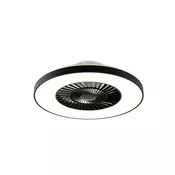 Stropni ventilator črn z učinkom zvezd 60 cm vklj. LED zatemnitev z daljinskim upravljalnikom - Climo