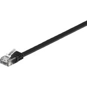 Izjemno ploščat omrežni kabelRJ45, CAT 6 U/UTP, črne barve, dolžina: 7 m