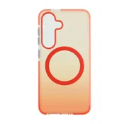 CELLECT Magnetski silikon case Samsung Galaxy S25 narancssárga-átlátszó