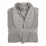 Svetlo siv pliš kopalni plašč Tiseco Home Studio Cozy, L/XL