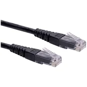ROLINE Roline 21.15.1565 RJ45 omrežni kabel\, Patch kabel CAT 6 U/UTP 5.00 m črna  1 kos, (20420825)