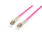 Equip LC/LC OM4 15m 15m LC LC Violet, Bež fiber optic cable