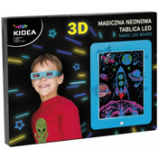 Carobna LED neonska ploca Kidea - plava, za 3D slike