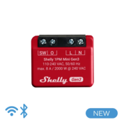 Shelly · Podometna montaža · Plus 1PM Mini · Rele · max 8A · 1 kanal · Merilna funkcija · WLAN · BT