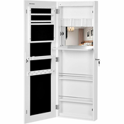 Omarica za nakit z ogledalom 37 x 10 x 108 cm | VASAGLE