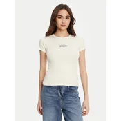 Guess Jeans Majica W5YP37 KA0H1 Écru Slim Fit