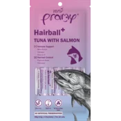 Pramy priboljšek za mačke Hairball iz tune in lososa 4x14 g