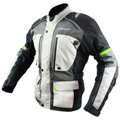 Cappa Racing Moška moto jakna FIORANO siva / bela 4XL