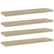 vidaXL Dodatne police za omaro 4 kosi sonoma hrast 40x10x1,5 cm