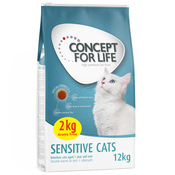 Concept for Life Sensitive Cats - poboljšana recepturš - 10 + 2 kg gratis!