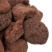 Greatstore Vulkanski kamen 10 kg rdeč 5-8 cm