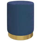 Vidaxl Okrogel stolček s prostorom za shranjevanje moder žamet 31 x 37 cm