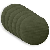 vidaXL Prevleka za blazino 6 pcs HEERLEN Zelena O 40 cm korduroy