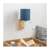 Brilagi - LED zidna lampa NUBILA WOOD 1xE27/25W/230V+ LED/3W hrast/tamno plava