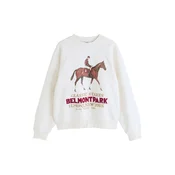 Next Sweater majica  ecru/prljavo bijela / smeda / bordo