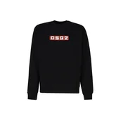 Črn pulover z okroglim izrezom Dsquared2
