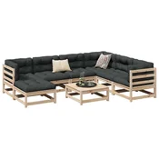 8-dijelni set vrtnih sofa od masivne borovine