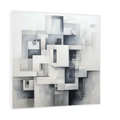 Canvas Slika na platnu Sivi Grad, Sa ramom, 60 x 60 cm, Beli