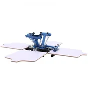 VEVOR Stroj za sitotisk 4 barve 4 postaje 540x450 mm 360° vrtljiv