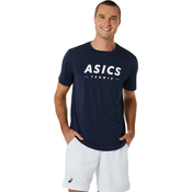 ASICS Tehnička sportska majica, noćno plava / bijela