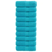 Vidaxl Premium brisače za pranje SOLUND 10 kosov turkizne 30x30 cm 600 g/m2