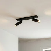 Arcchio stropni reflektor Brinja Slim, črn, 2-žarek GU10 MR11 - Hodnik - Sodobni - Aluminij