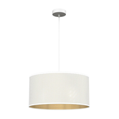 Luster na sajli LOFT SHADE 1xE27/60W/230V precnik 40 cm bela/zlatna