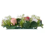 VEVOR Umetni venec vrtnic 34x34x9 cm roza