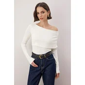 Trendyol ženska bluza Twoaw25Bz00262, ecru