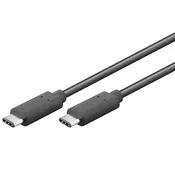 PremiumCord USB-C/male - USB-C/male, črn, 0,5 m