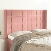 vidaXL vidaXL Vzglavje z ušesi roza 147x16x118/128 cm žamet, (20954094)