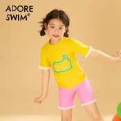 Adoreswim Dvodelni kupaci kostim za devojcice, Žuti