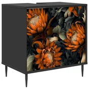 vidaXL Kopalniška omarica LOCHEM Črni hrast 60 x 40 x 61 cm