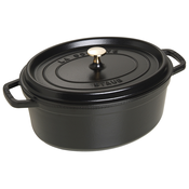 Casserole kozica, 4,25 l, črne barve, iz litega železa, Staub