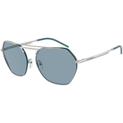 EMPORIO ARMANI Muške naocare za sunce 0EA2148 301580 56, Srebrno-plave