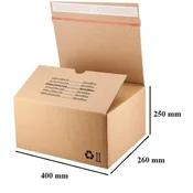 Škatla paketna samolepilna sendbox 400x260x150mm s60