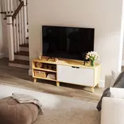 Songmics TV omara 140x40x50 cm rjava shranjevanje