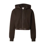 Calvin Klein Jeans Jopa na zadrgo temno rjava/bela