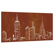 Vidaxl Vrtna stenska dekoracija 105x55 cm corten jeklo panorama