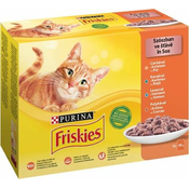 Vrečke Friskies Cat piščanec, raca, losos in puran 12x85 g