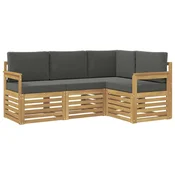 Set vanjskih sofa 4 pcs Bijela i antracit 187,5 x 128,5 x 73 cm