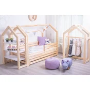 Krevet kucica s ladicom premium dimenzija ležaja: 120 x 200 cm, ladica, nožice: bez nožica, Ogradice: Prednja