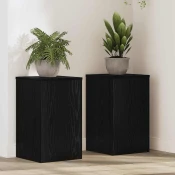 Stalak za biljke 2 pcs Crni hrast 30 x 30 x 50 cm