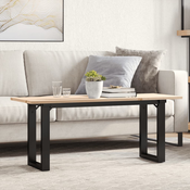 Stolic za kavu O-oblika 110x40x45cm borovina i celik