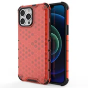 HURTEL Ohišje Honeycomb, oklepni ovitek z gelastim okvirjem za iPhone 13 Pro Max, rdeče barve