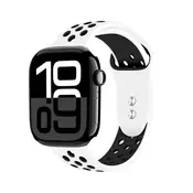 shumee Crong Duo Sport - pašček za Apple Watch 38/40/41/42 mm (bel/črn)