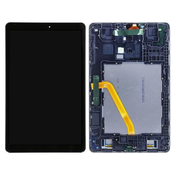 Samsung Galaxy Tab A 10.5 T590, T595 - LCD zaslon + steklo na dotik + okvir (crn) - GH97-22197A Genuine Service Pack